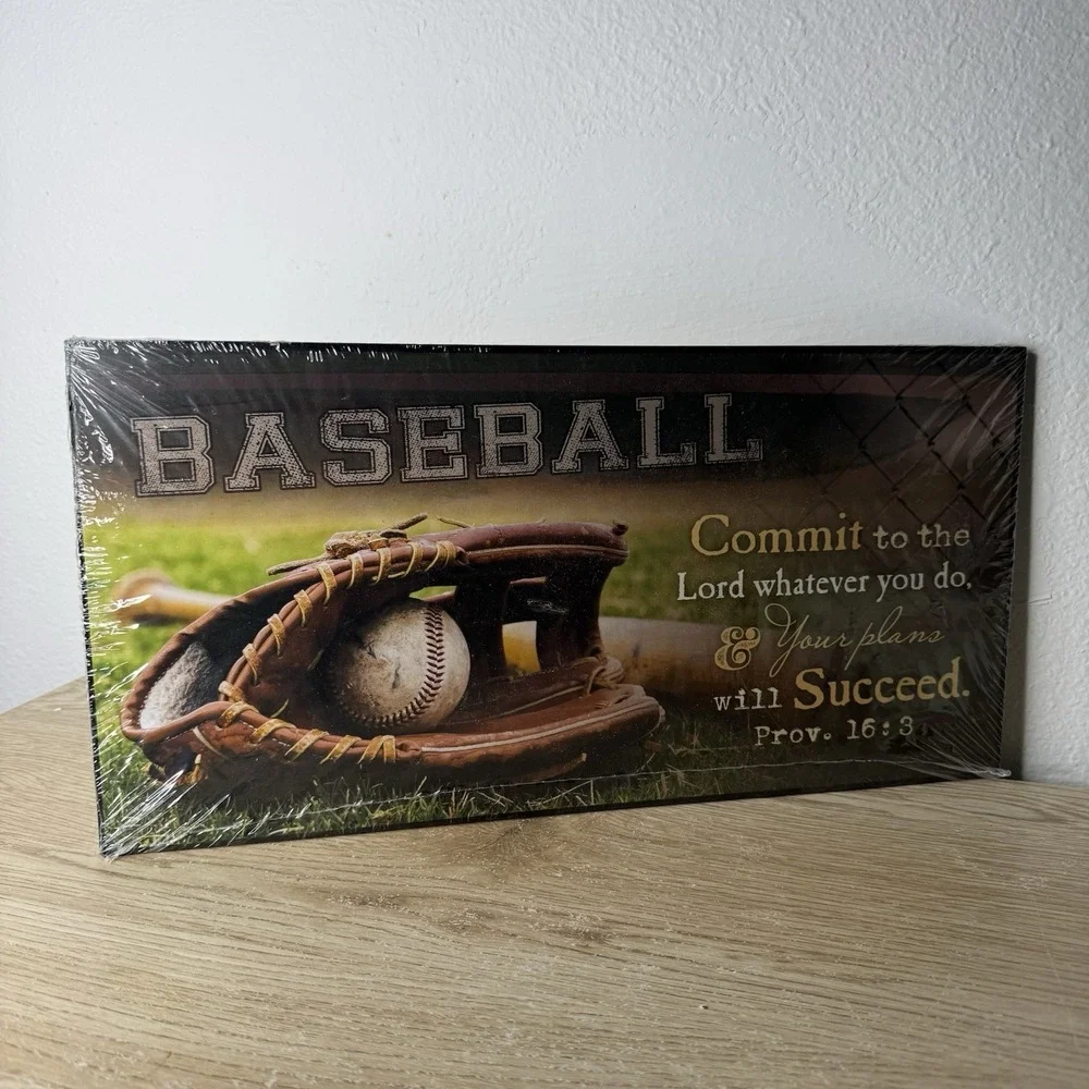 Baseball Christian Wall Decor Proverbs 16:3 Commit‎ To The Lord You Will Succeed
